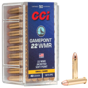 CCI Gamepoint 22WMR 40Gr Jacketed Soft Point - Box of 50