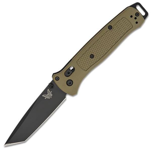 Benchmade 537BK-06 Bailout AXIS Folding Knife 3.38" Graphite Black Tanto Plain Blade - Ranger Green