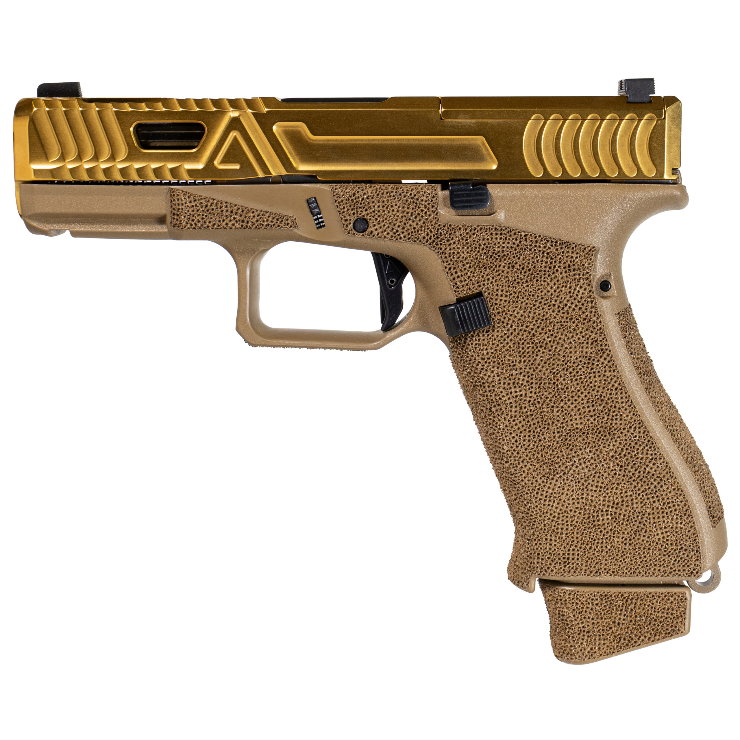 Agency Arms Cipher C-Ported TiN Glock 19X - FDE - Shark Coast Tactical