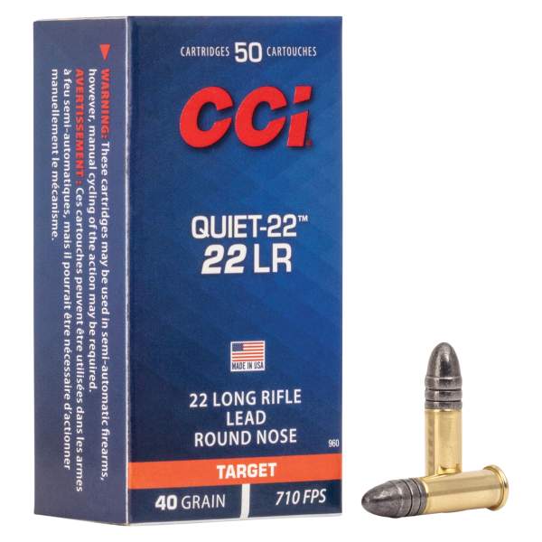 CCI Quiet-22 .22 LR 40gr LRN - 50 Round Box