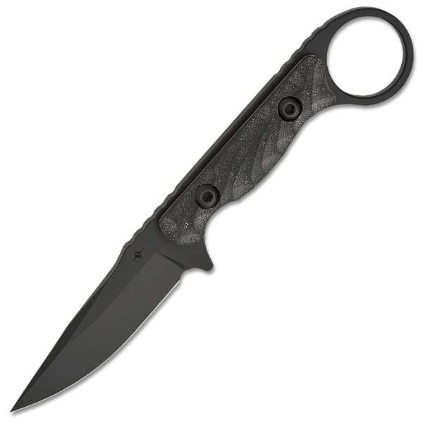 Toor Knives Jank Shank S Fixed Blade 3″ CPM-M4 GunKote Clip Point – Socom Black