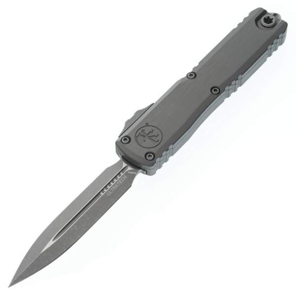 Microtech Ultratech Gen III ZBP Auto OTF 3.55" Apocalyptic Standard Double Edge Dagger - Natural Clear