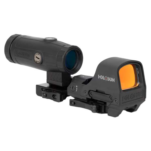 Holosun HE510C-GR Green Dot Sight + HM3X Magnifier Bundle