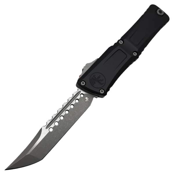 Microtech Signature Series Combat Troodon Gen III Auto OTF 3.75" Hellhound Apocalyptic Standard - Black