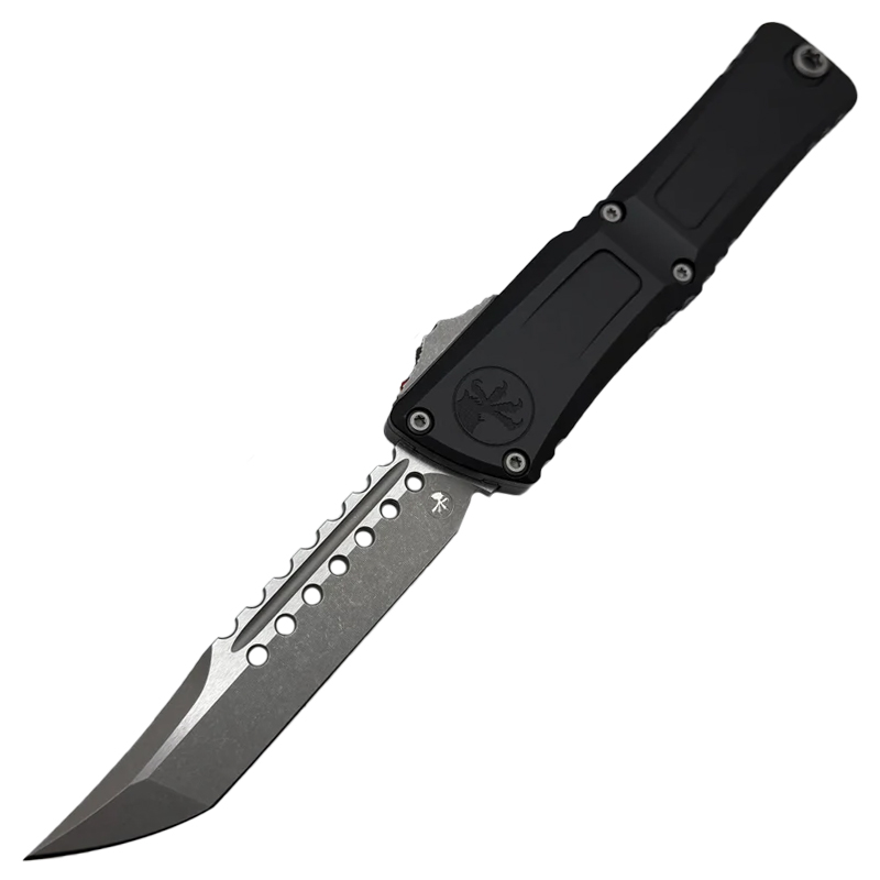 Microtech Signature Series Combat Troodon Gen III Auto OTF 3.75" Hellhound Apocalyptic Standard - Black
