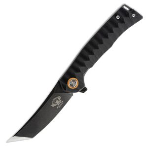 Toor Knives Skallywag Tactical Sao Feng Folding Knife 3.75" 420SS Tanto Plain Blade - G10 Black