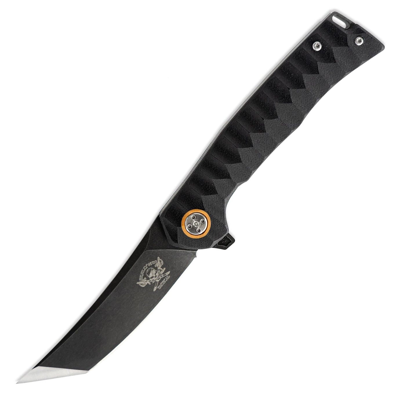 Toor Knives Skallywag Tactical Sao Feng Folding Knife 3.75" 420SS Tanto Plain Blade - G10 Black