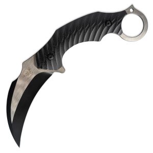 Toor Knives Skallywag Tactical Deep 6 Karambit Fixed Blade 4″ 440C Curved Blade – G10 Black