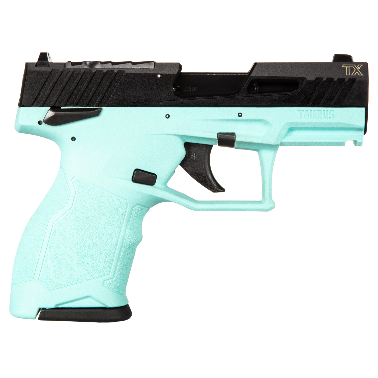 Taurus TX-22 Compact .22LR 3.6" - Cyan Frame