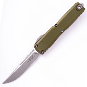 Microtech Ultratech Gen IV Auto OTF 3.55" M390MK Apocalyptic Drop Point Blade - OD Green