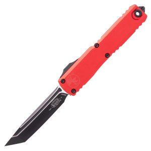 Microtech Ultratech Gen IV Auto OTF 3.55" M390MK Stonewash Tanto Standard - Red