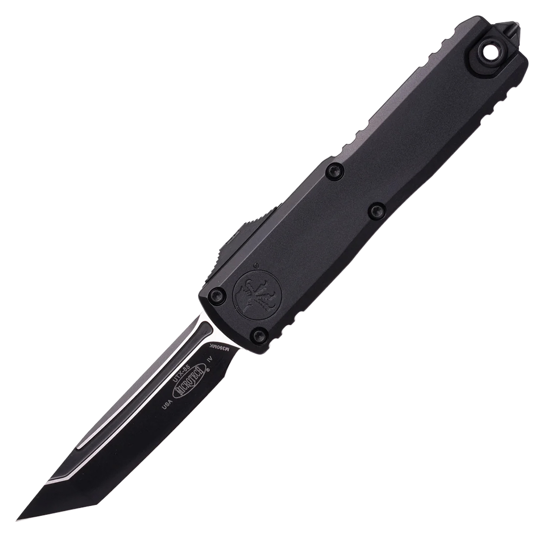 Microtech UTX-85 Gen IV Auto OTF 3" M390MK Black Tanto Standard - Black