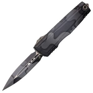 Microtech Luminary Auto OTF 3.56" M390MK Double Edge Dagger Blade - Urban Backwoods Camo