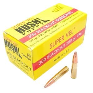 Super Vel .300 Blackout 200 Grain FMJ Hush Puppy - 50 Rounds