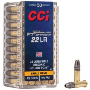 CCI Suppressor .22 LR 45gr Hollow Point - 50 Round Box